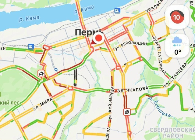 ⚡️⚡️Выезд из Перми ВСЁ
‼️В Перми 10-балльные пробки