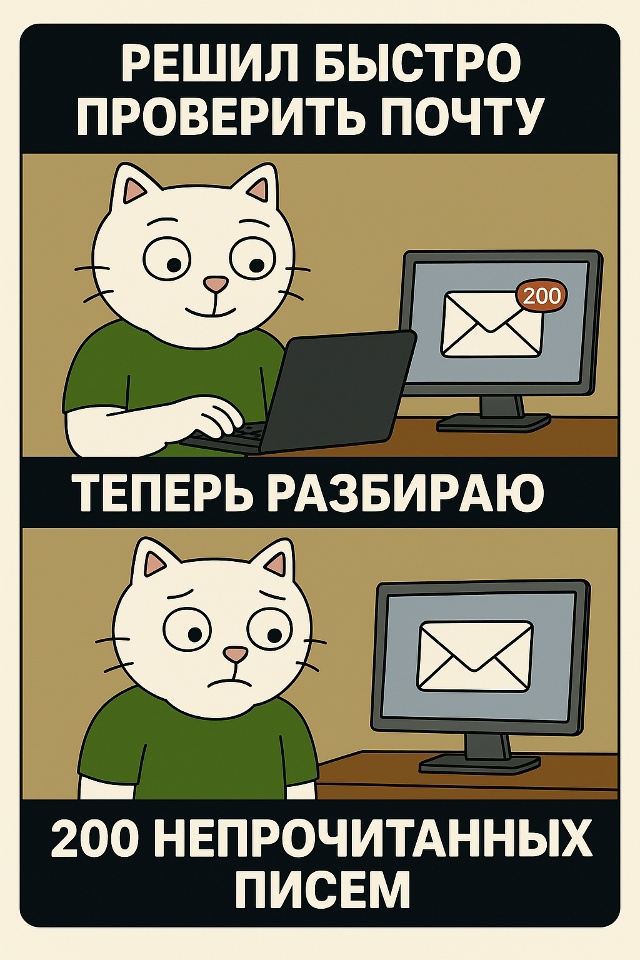 Просто хотел быть продуктивным — зайти, ответить на па...