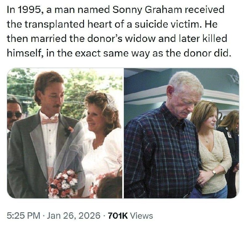 В 1995 году Санни Грэму пересадили донорское сердце. Оно досталось ему от покончившего с собой мужчи