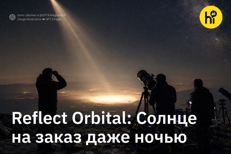 🚀 «Солнце по заказу» даже ночью обещает клиентам Reflect Orbital
Стартап Reflect Orbital до конца