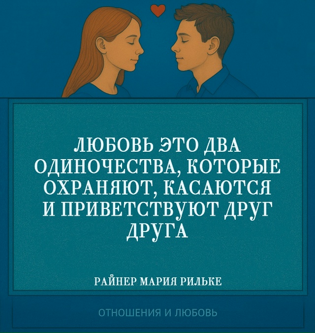 Рильке называет влюблённых «двумя одиночествами», нап...