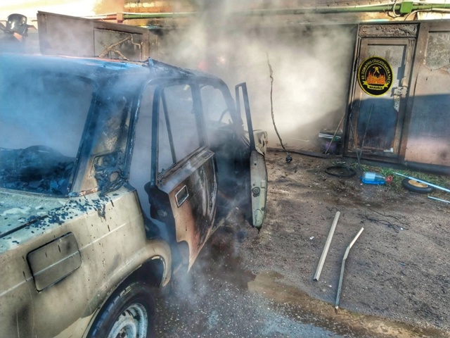 5 ноября в гараже в п. Спутник произошло возгорание
Пож?...