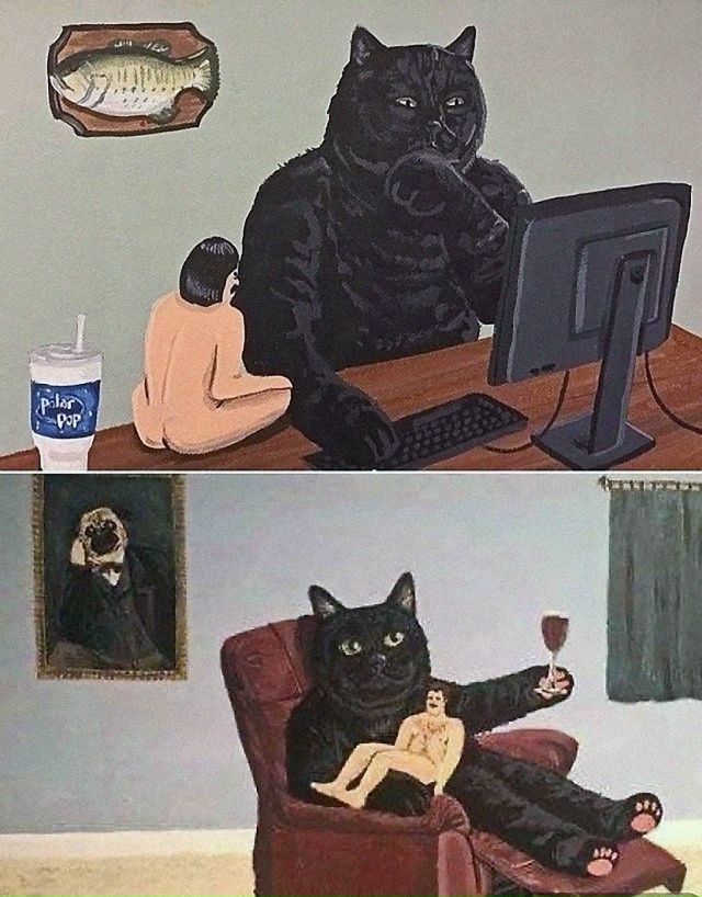 Юмор и хоррор: сюрреалистические коты Даниэля Райана.