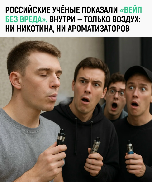 Учёные придумали вейп, внутри которого — только возду?...