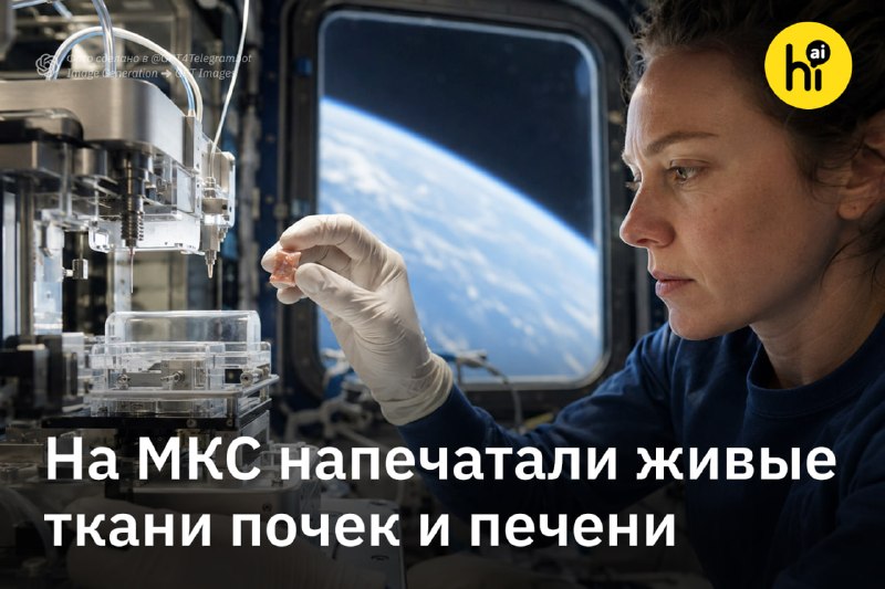 🚀 На МКС напечатали живые ткани почек и печени
С помощью 3D-принтеров уже создают хрящи, кожу, фраг