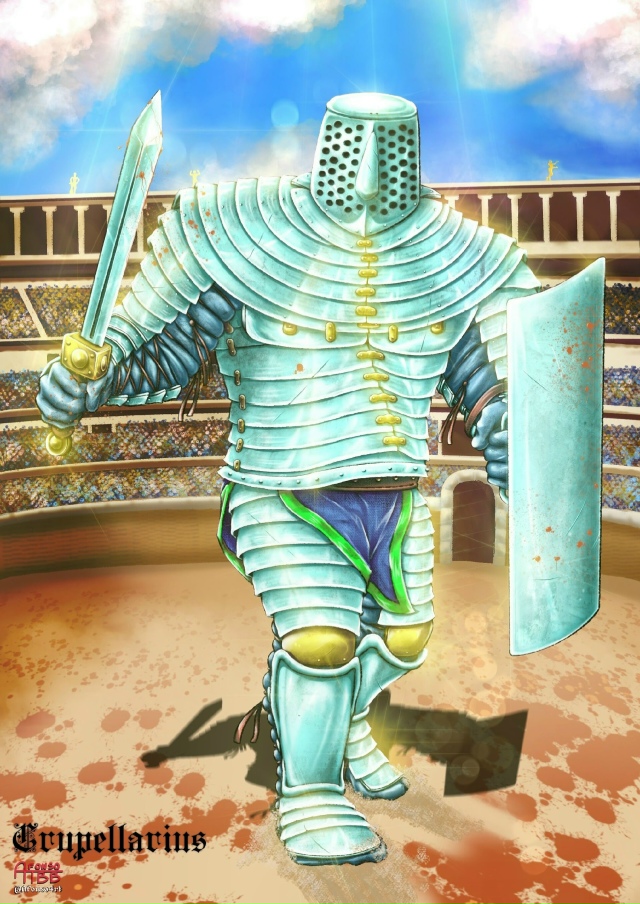 Крупелларий - наиболее тяжело вооружённый гладиатор в...