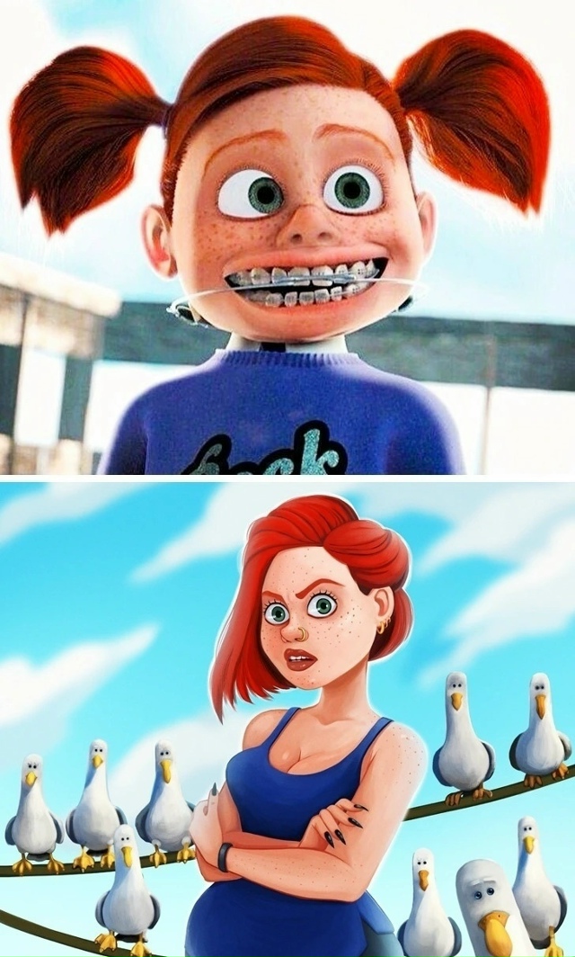 Как выглядели бы выросшие персонажи мультиков из наше?...