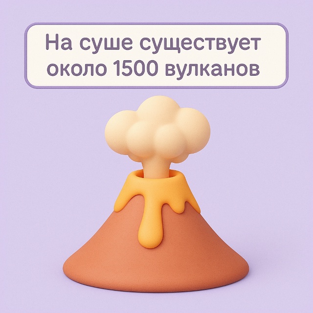 Огненное сердце Земли 🌋
На суше существует около 1500 в...