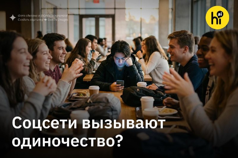 📱 Студенты, часами сидящие в соцсетях, чаще страдают от одиночества
Это показали результаты опроса