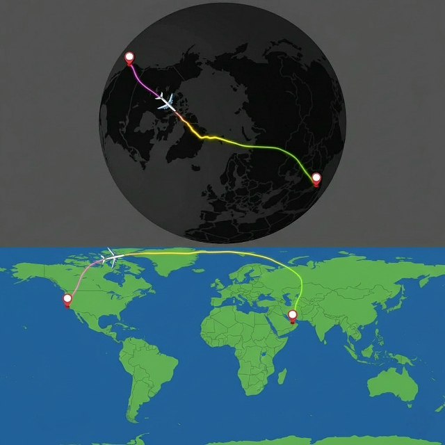 Один маршрут — два взгляда!
На верхней карте — трёхме...