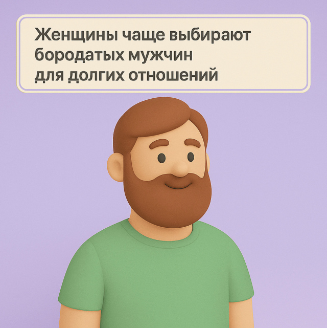 Бородатые мужчины привлекательнее для серьёзных отно?...