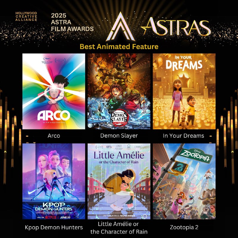 🏆«Клинок, рассекающий демонов: Бесконечный замок» номинирован на премию Astra Awards 2025 в категори