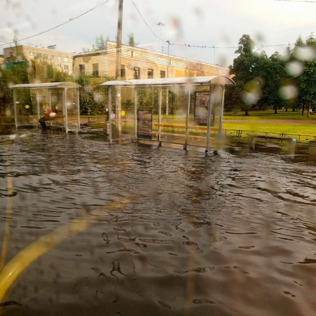 Петродворцовый район Петербурга затопило после обиль?...