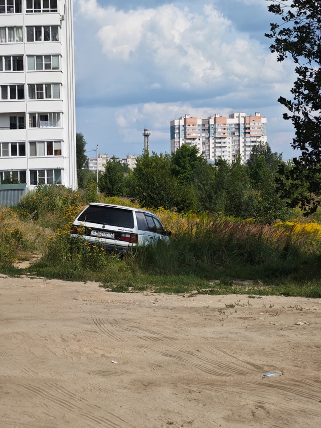 Никто не терял? Стоит год на нижке у 47 дома, весь травой ...
