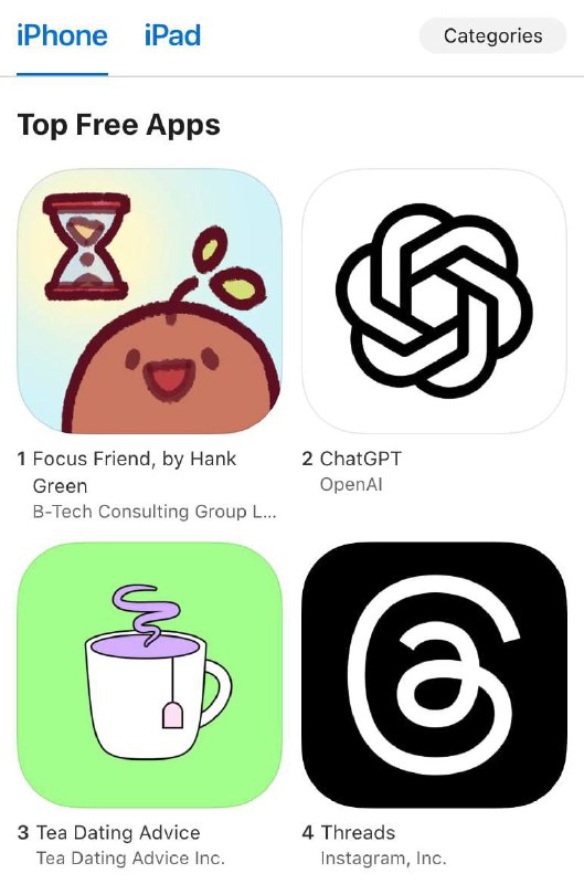 ChatGPT проиграл фасоли: новым лидером американского App Store стало приложение для борьбы с прокрас