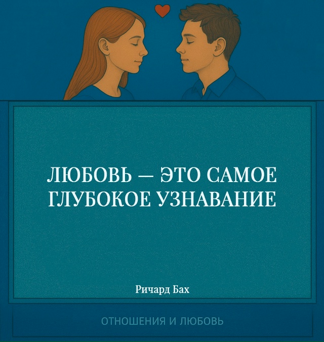 Любовь — это не встреча случайных людей, а узнавание т?...