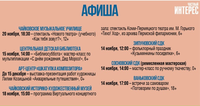 Куда сходить в Чайковском? Мы подготовили для вас афиш?...