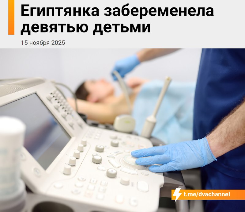 Тян из Египта забеременела сразу девятью детьми
Она узнала об этом случайно во время обычного УЗИ: