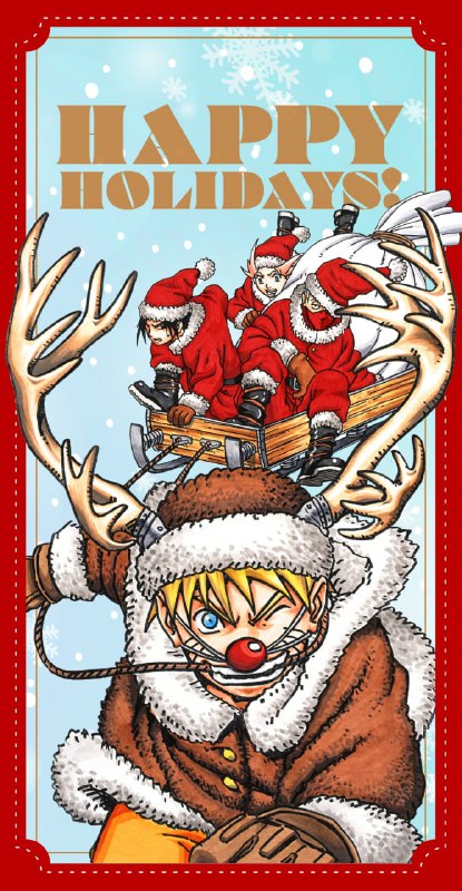 ☃️Рождественская иллюстрация аниме «Наруто»
Напомню, что анонсированы 4 новых эпизода, пока без дат