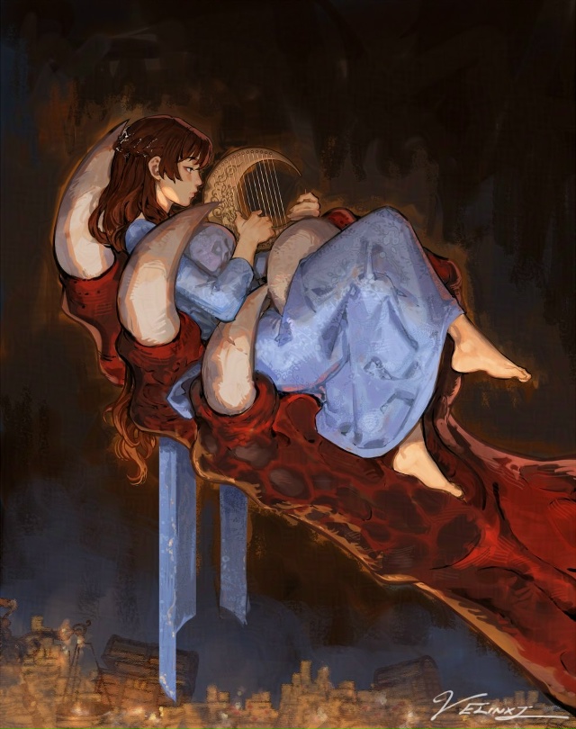 #Art_пары
Леди и Дракон от Velinxi