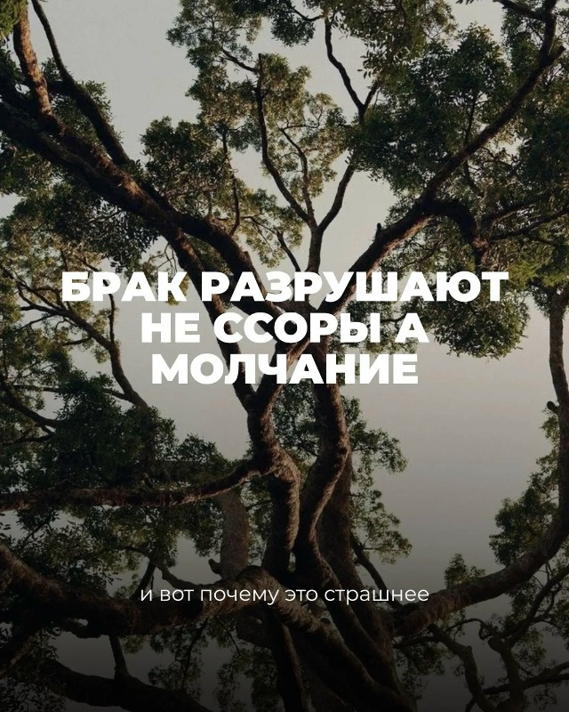 Ты можешь думать: «Раз мы не ссоримся - значит, у нас всё...