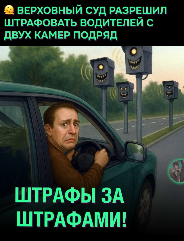 🧐 Попал под две камеры — получи два штрафа: новое реше...