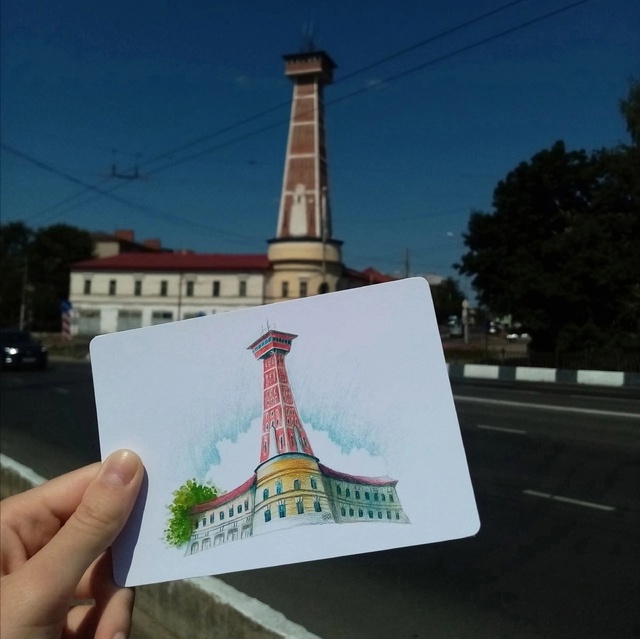 Рыбинск в рисунках 🎨 Оцените работу художника ❤ 📷 ...