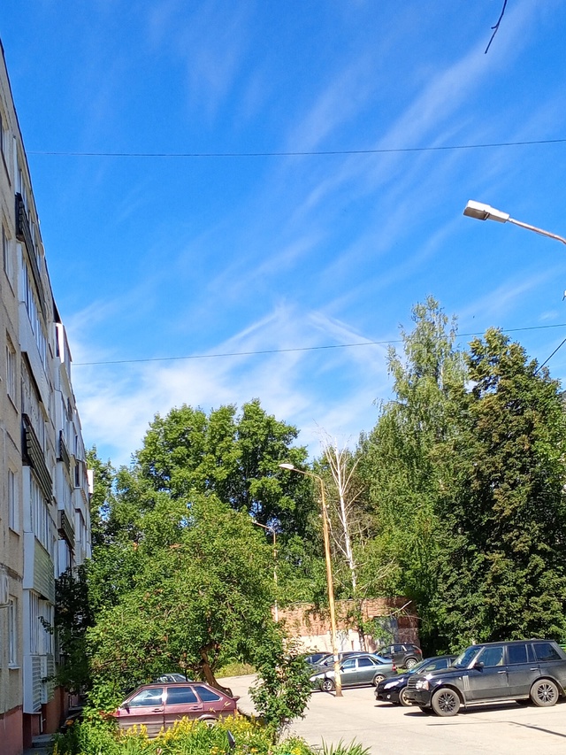 Перистые облака перемена погоды ожидается.