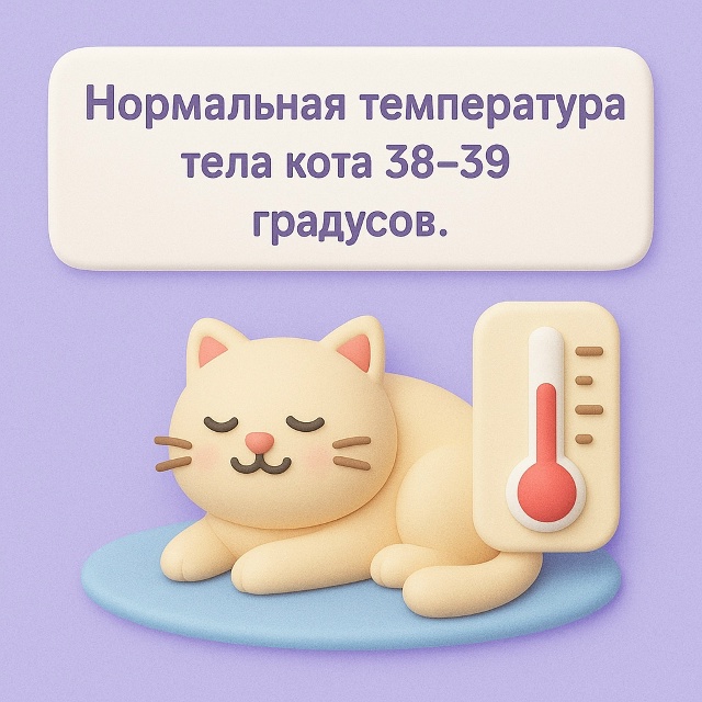 Температура тела кота: 38–39°C
Да, нормальная температу?...