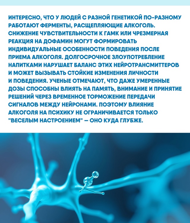 Понимание того, как алкоголь влияет на работу мозга, по...