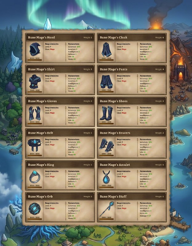 #Labrador 🐶
🐶 Полные сеты и бонусы сетов
На изображениях выше вы можете увидеть два примера сетов