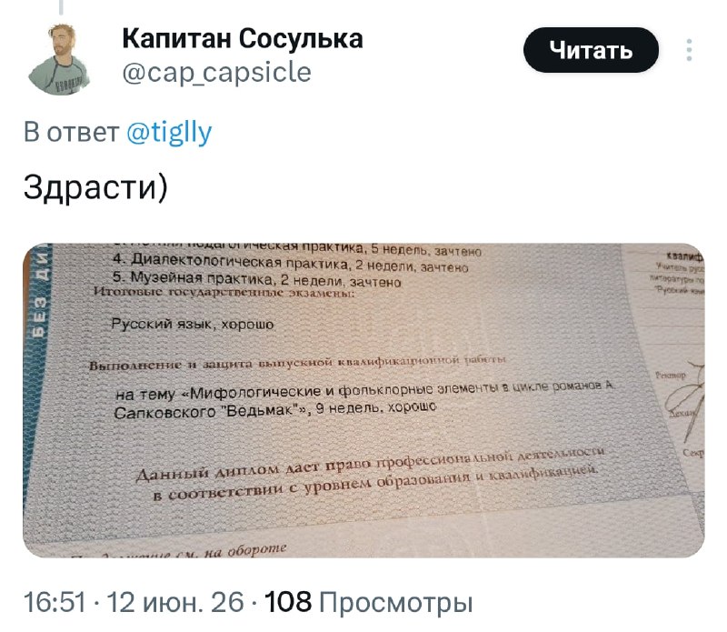 Россияне начали писать дипломы на тему Ведьмака и других видеоигр.
Выпускники вузов всё чаще выбира