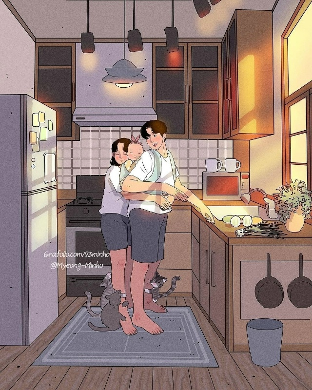 Семья — это когда не просто живут вместе, а живут друг ?...