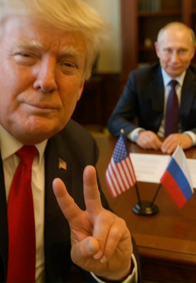 В сети появились новые фото со встречи Путина и Трампа,...