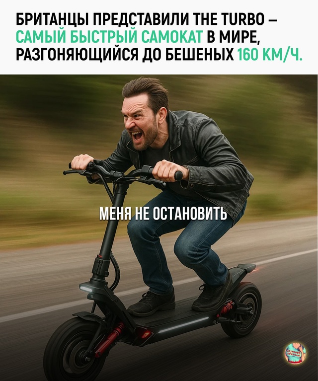 Самокат за 2,3 миллиона, 160 км/ч, ноль шансов уцелеть.
Это ...