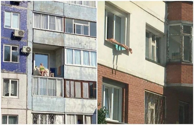 Загорающим на балконе в нижнем белье может грозить штр...