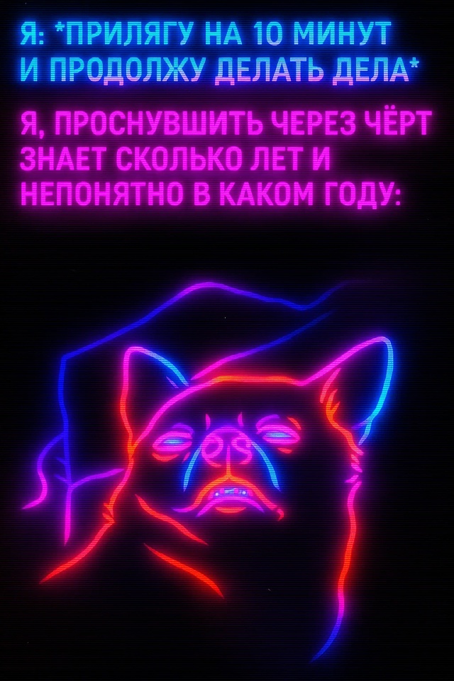 Поэтому я ненавижу спать днём - я теряю чувство времени