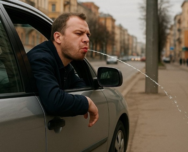 🚨 Плевок из окна машины — это не шутка: может обернуть...