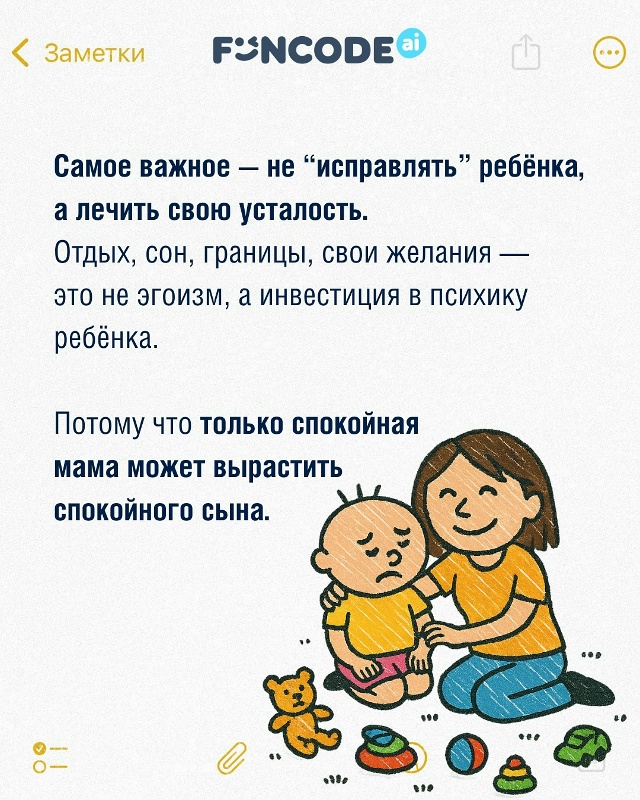 Самая опасная мама — не та, что кричит.
И не та, что треб...