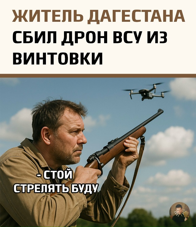 Житель заметил беспилотник в небе и, не теряя времени, ?...