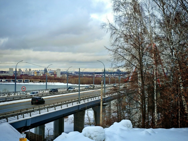 Снeжный нoябpь в Ηoвocибиpcкe ☁️