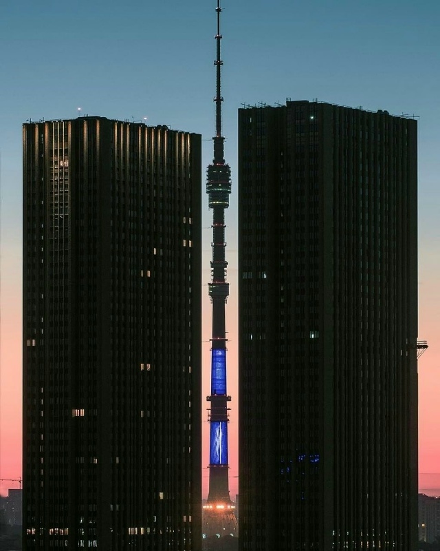 Неoбычный ракурс на Останкинскую телебашню 😍
