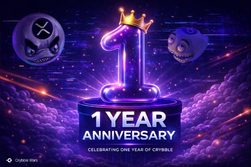 #Crybble_Wars 💎
Нам уже год! Crybble Wars празднует свой день рождения! 💎
Спасибо всем, кто был с