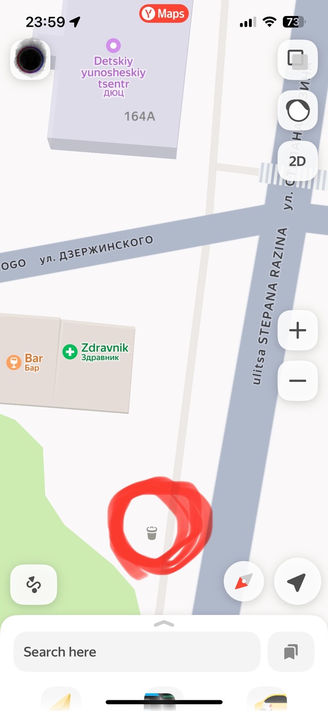 Добрый день! На мусорке ул. Степана Разина (не доезжая Д...