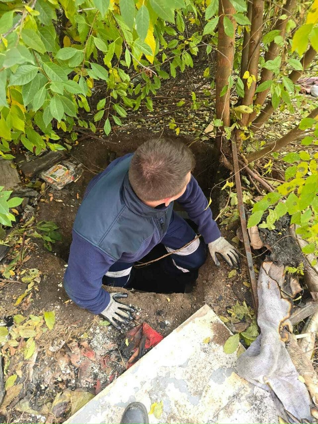 ? Спасатели достали щенка из заброшенного погреба в С...