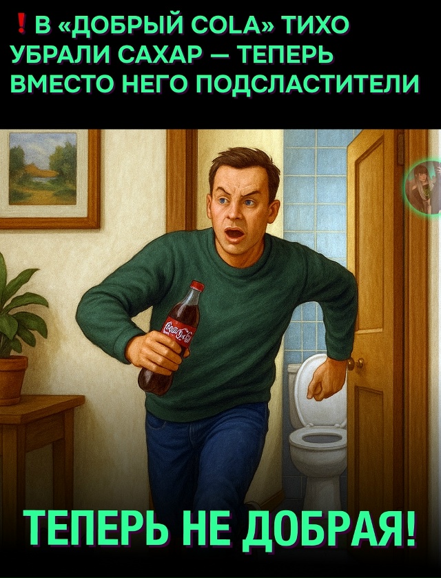 🤔 В «Добрый Cola» заменили сахар на подсластители — вра...