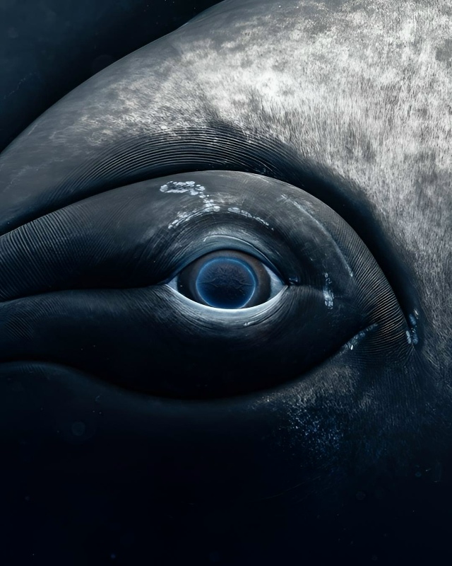 Глаз самки горбатого кита: словно целая Вселенная