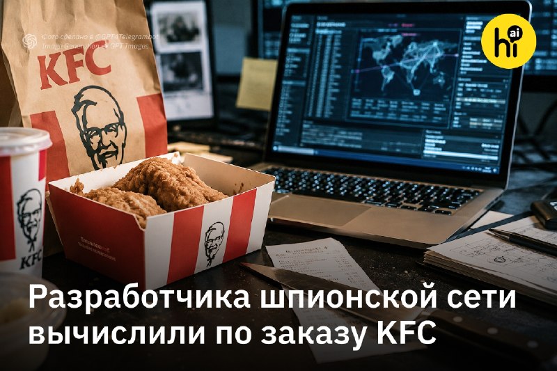 🔍 Разработчика шпионской сети вычислили по заказу KFC
Исследователи кибербезопасности из Arctic Wol