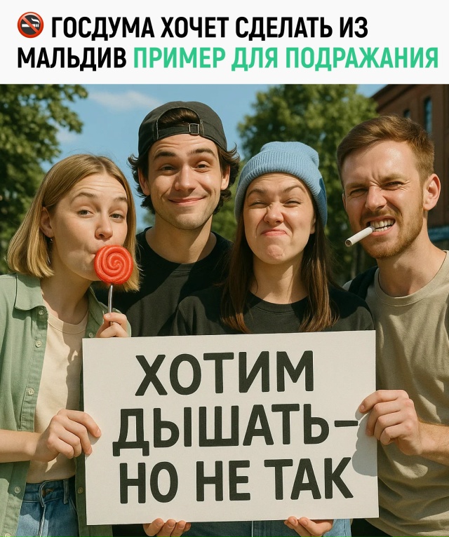 После того как Мальдивы запретили курить всем, кто род?...