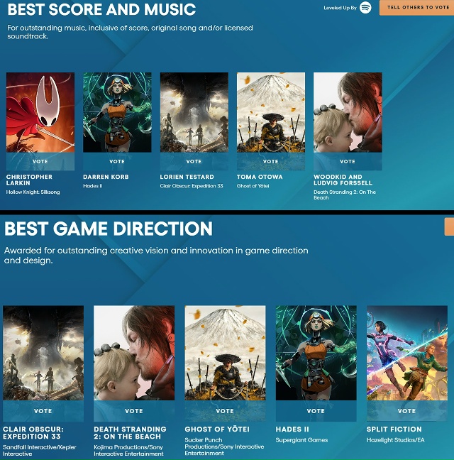 Стали известны все номинанты на премию The Game Awards 2025 во в...